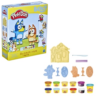 Play-Doh 5010993981359 Kneten mit Bluey mit 11 Dosen, S
