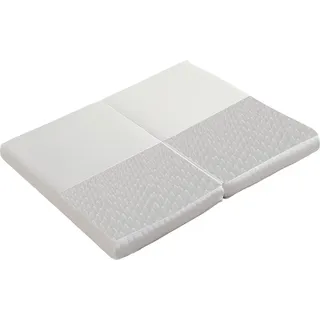 Flieks Faltbare Matratze 140x100cm/140x200cm mit Antirutschpartikeln, Schaummatratze Kaltschaummatratze 10cm Höhe, H3, 23D Schwamm, Weiß - Weiß