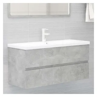 vidaXL Waschbeckenunterschrank 100 x 38,5 x 45 cm Betongrau