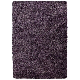 Teppich Meliert Design, Teppium, Rund, Höhe: 30 mm, Teppich Meliert Design Teppich Violett Vintage-Stil Teppich Wohnzimmer lila Rund - 160 cm x 160 cm x 30 mm
