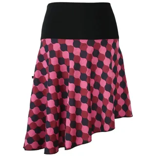 dunkle design Strickrock Asymmetrisch Feinstrick Mini Lila Pink Jerseybund lila|rosa L 42/44
