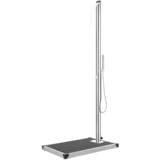 vidaXL Gartendusche mit Grauer Bodenplatte 225 cm 3070785