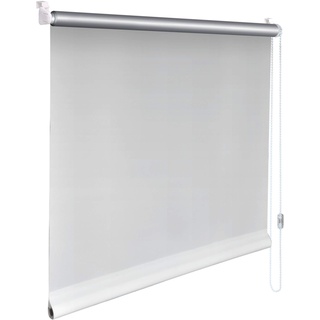 Sonnenschutz-HH® - Mini Thermo Verdunkelungsrollo Thermorollo Minirollo Rollo KLEMMFIX Seitenzugrollo Kettenzugrollo inkl. Klemmträger ohne Bohren - Außenmaß Breite 160 x 120 cm Höhe - weiß