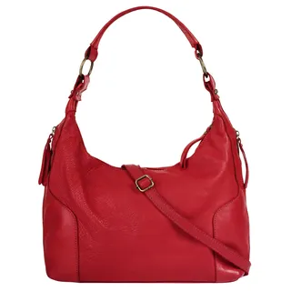 Shopper SAMANTHA LOOK Gr. B/H/T: 41 cm x 30 cm x 11 cm onesize, rot Damen Taschen Handtaschen echt Leder, Made in Italy
