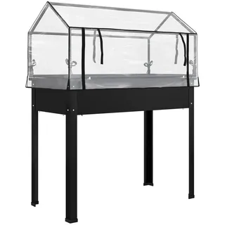 Outsunny Hochbeet 100 x 48 x 124 cm Schwarz