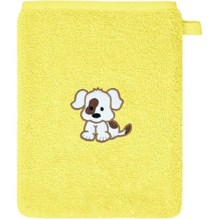 Lashuma Waschhandschuh (2-tlg), kleine Kinderhandtücher 15x21 cm gelb gelb