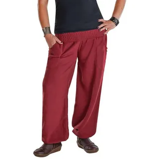 Vishes Fleecehose Warme Winter Thermohose Haremshose aus Fleece Hüfthose, Goa, Hippie Yoga Style rot