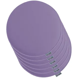 Brandsseller Sitzkissen Filz Rund 6er Set – Ø 35 cm in Lila – Stuhlkissen aus Filz für Innen & Außen – robuste Sitzauflagen für Stühle, Esszimmer, Garten & Balkon