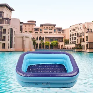 Aufblasbarer Familien-außenpool Mit Sandkasten Und Wasserbällen