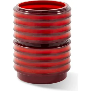 Layer Glasvase 27 cm, rot
