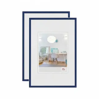 walther design Bilderrahmen blau 30x45 cm 2er Pack New Lifestyle Kunststoffrahmen KV045LD