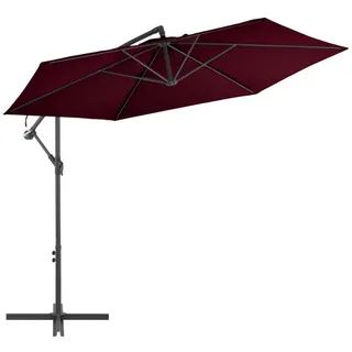 vidaXL Ampelschirm Ø 300 cm Bordeauxrot