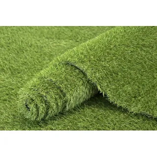 AKCILA Kunstrasenteppich Outdoor 150x350 cm, Rasenteppich für Balkon und Garten, Kunstrasen Soul als natürlich 28mm grün - gelb, Artificial Grass, Wasserdurchlässig Kunstrasen Rollrasen mit Meterware