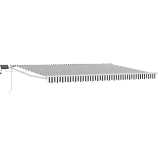 vidaXL Gelenkarmmarkise 300 cm grau/weiß
