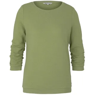 TOM TAILOR Denim Damen Sweatshirt mit Raffarm - XXL