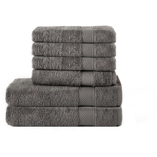 Komfortec 6er Handtuch Set | 4er Handtücher 50x100 cm und 2er Badetücher 70x140 cm | Frottee Badehandtuch & Duschtuch XXL | 100% Baumwolle - Weiche |