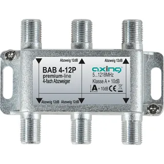 Axing BAB 4-12P Kabel-TV Abzweiger 4-fach 5 - 1218 MHz,