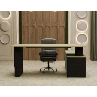 Schreibtisch mit Sideboard elektrisch höhenverstellbar El2