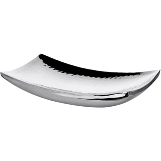 Edzard Schale Dallas, Edelstahl gehämmert hochglanzpoliert, 30 x 18 cm,