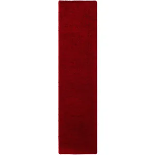 Snapstyle Palace Hochflor Shaggy Läufer Teppich 80 x 160 cm Rot