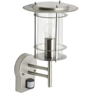 Brilliant Außenwandleuchte Edelstahl 36 cm mit Bewegungsmelder silber