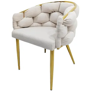 Hti-Living Esszimmerstuhl Alsen Gold / Beige