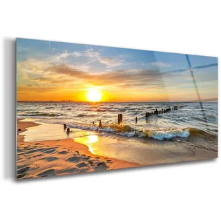 GLASBILD 100x50 cm Strand