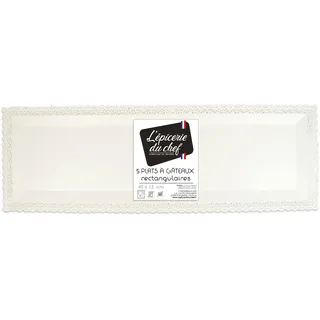 Epicerie du Chef 9454 Speiseteller, rechteckig, Weiß, 5 Stück