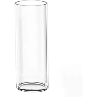 Yuejia 1 Stück/30 cm 12 Zoll 30 cm Glasvase, große transparente Glasvase, runde schmale Vase, transparente Blumenvase, zylindrische Glasvase für Orchideen, Rosen, Tulpen, Pampasgras, Tischdekoration, Kerzen usw.