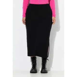 Angel Of Style by Happy Size Jerseyrock Damen Midilänge Strick schwarz 58/60