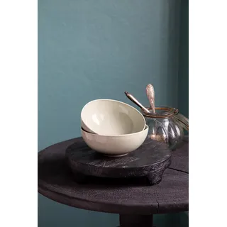 Kütahya Porselen Schüsselset 17 cm – 2er Set Porzellan Bowls für 2 Personen | Elegantes Design in Zimt – Ideal für Snacks, Salate & Bowls