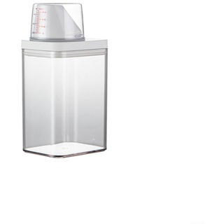 HpLive Klare Seife Waschmittel Aufbewahrungsbox mit Messbecher, Waschpulver Aufbewahrung, Kunststoff Waschmittelspender Behälter, Waschflüssigkeitsspender