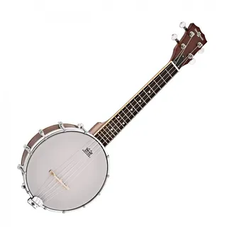 Banjolele von Gear4music Banjo-Ukulele-Kombination | Unverwechselbarer Banjo-Ukulele-Hybridklang, Remo-Banjo-Fell für knackige Klarheit, langlebiger Sapele-Korpus