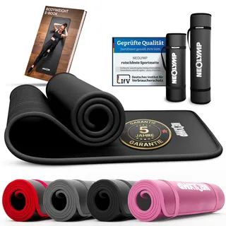 NEOLYMP Fitnessmatte 61cm breit & extra dicke Sportmatte, gelenkschonende Trainingsmatte