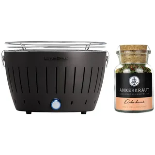LotusGrill Classic G340 (Anthrazit) Tischgrill  raucharm + Ankerkraut-Gewürz Set