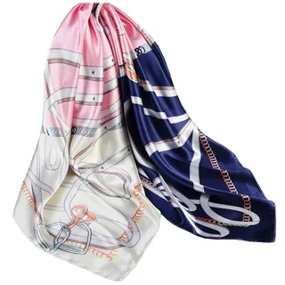Ecroon Damen Seide Gefühl Schal Halstuch Schal Frauen Elegant Seidenschal Business Seidentuch Scarf Bandana Taschentuch Ansatz Handgelenk Kopftücher
