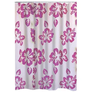 Ridder Duschvorhang Flowerpower Semitransparent-rosa Breite 180 cm rosa