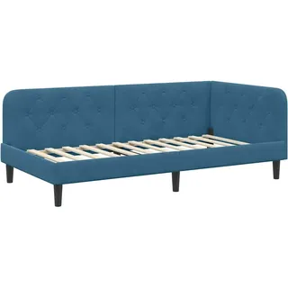 Maison Exclusive - Eckbettgestell Blau 100 X 200 Cm Samt