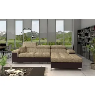 MF Design Ricky Recamiere Rechts in Beige -  (L) 205 x (B) 281 x (H) 88 cm | Gr.: onesize