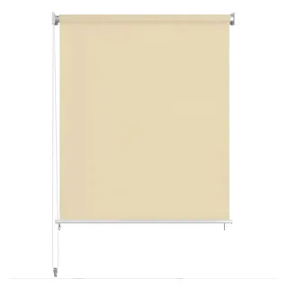 vidaXL Außenrollo 120 x 140 cm Cremeweiß