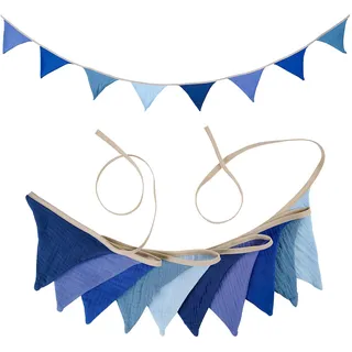Wimpelkette Kinderzimmer,Wimpelkette Stoff,Babyzimmer Deko,Wimpelketten Musselin,Wimpel Girlande,Jungen Stoffgirlande Geburtstagsgirlande,für Kinder Hausbett Deko,Gartenparty,Wanddeko Geschenk