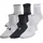 6er Pack Quarter Socken Kinder Schwarz/Grau M 36 5-42