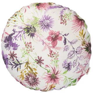 Kissenbezug Sonnentanz, beties (1 Stück), Kissenhülle rund ca. 50 cm mit Blumen (lavender) lila