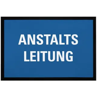 MoonWorks Fußmatte lustige Fußmatte Anstaltsleitung Spruch Türmatte für Wohnung Büro & WG rutschfest & waschbar Moonworks®, rechteckig schwarz