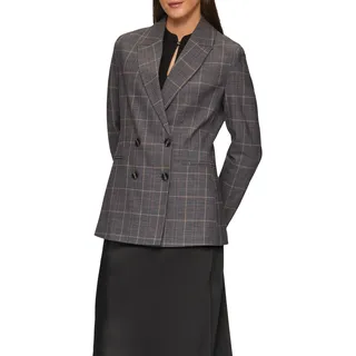 s.Oliver Doppelreihiger Karo-Blazer im Slim Fit - 40