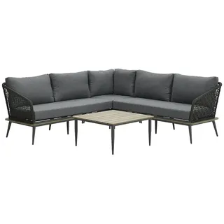 Garden Impressions Poseidon Lounge Set 4-teilig Vironwood Rope schwarz