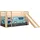 Alex 90 x 200 cm inkl. Rollrost, Vorhang und Rutsche Kiefer massiv natur lackiert police