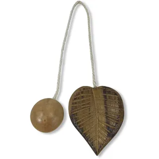 Tex family - Magnet Raffhalter aus Holz | starker Magnet | Blattform 6 x 5 cm | geeignet für alle Arten von Umgebungen, Walnuss, Eisen