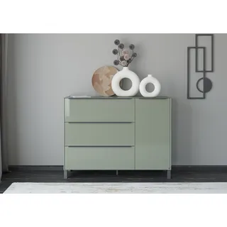 Set One by Musterring Reno 137 x 106 x 42 cm Olivgrün matt lack / Olivgrün glanz