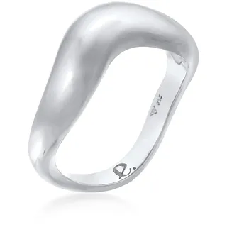 ELLI PREMIUM Organic Wellen Trend Ring 925 Silber Silber Gr. 56